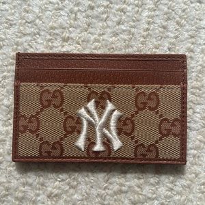 Gucci x Yankees GG canvas card case